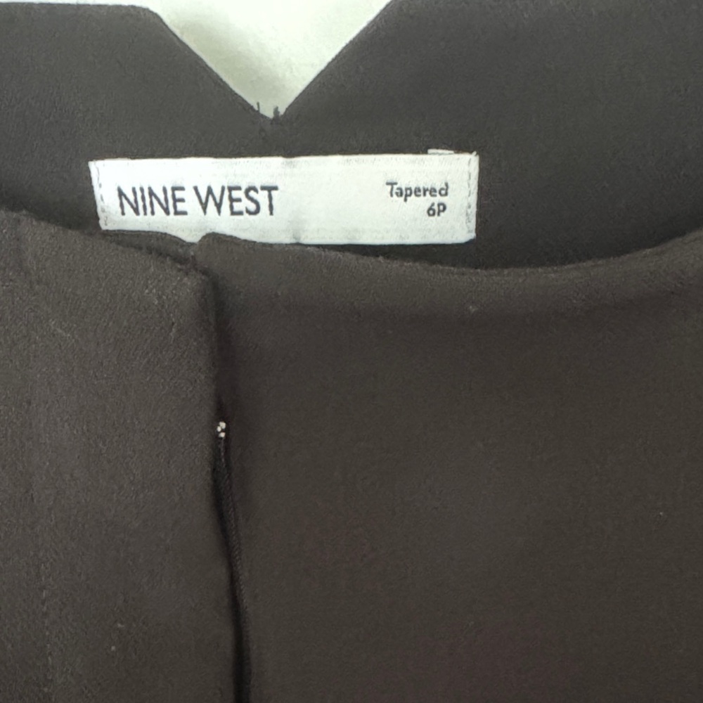 Nine West Tapered Black Dress Pants - Picture 2 of 6